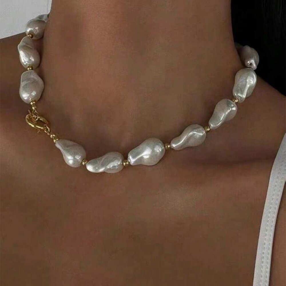 Faux Pearl Statement Necklace SHIVE